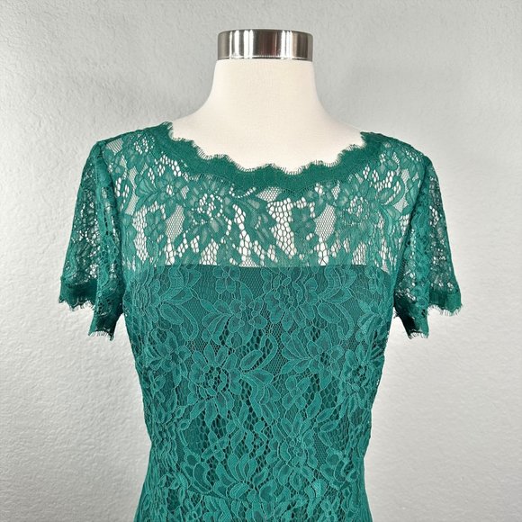 Diane von Furstenberg Green Fifi Lace Dress - Picture 4 of 9